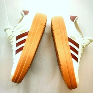 Adidas VL Court Bold Platform Sneakers Wonder White Shadow Red NWOB Men11/Wom12